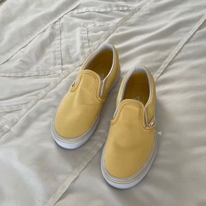 Kids Yellow Slip On Vans